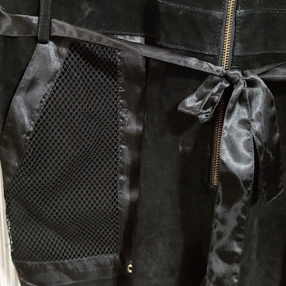 Wilsons Leather Maxima Black Suede Sleeveless Jumpsuit Size XL - Picture 5 of 8